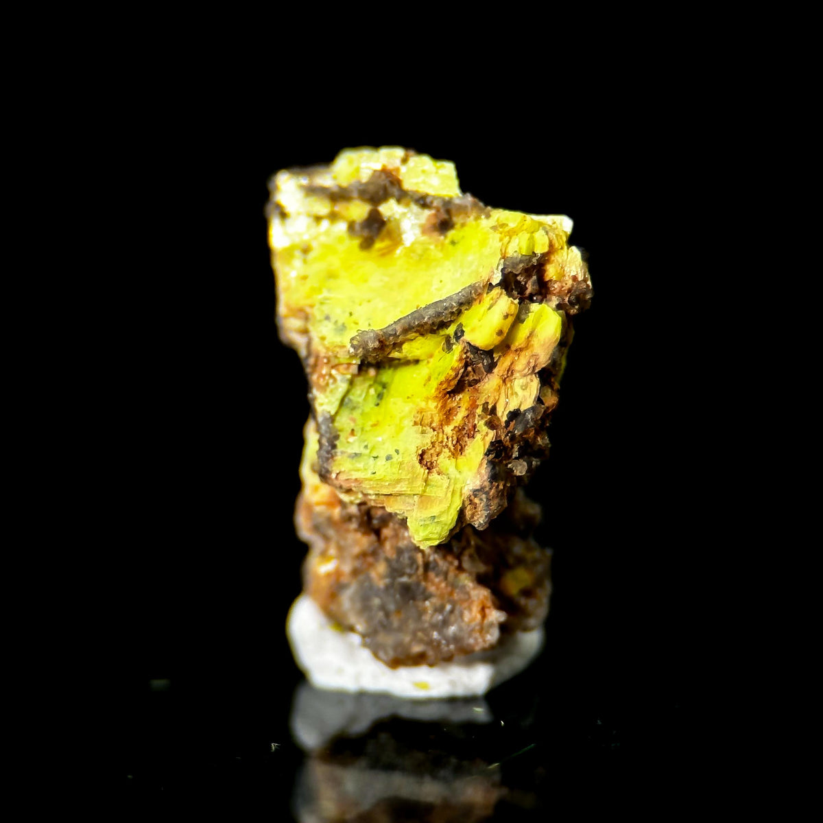 Uranocircite | fluorescent UV reactive crystal, rare mineral specimen from Germany