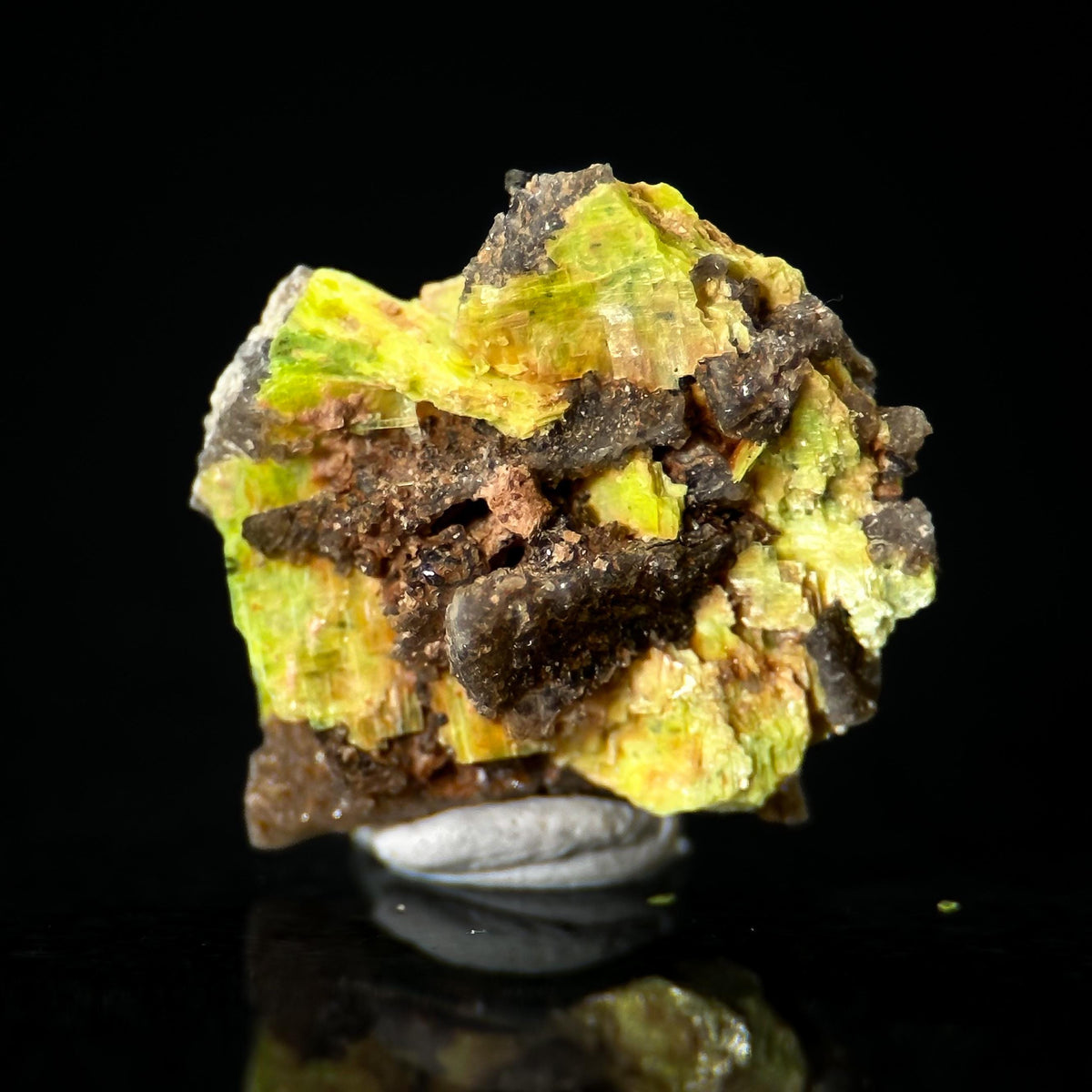 Uranocircite | fluorescent UV reactive crystal, rare mineral specimen from Germany