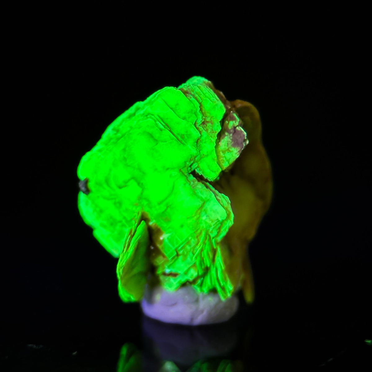 Uranocircite | fluorescent UV reactive crystal, rare mineral specimen from Germany