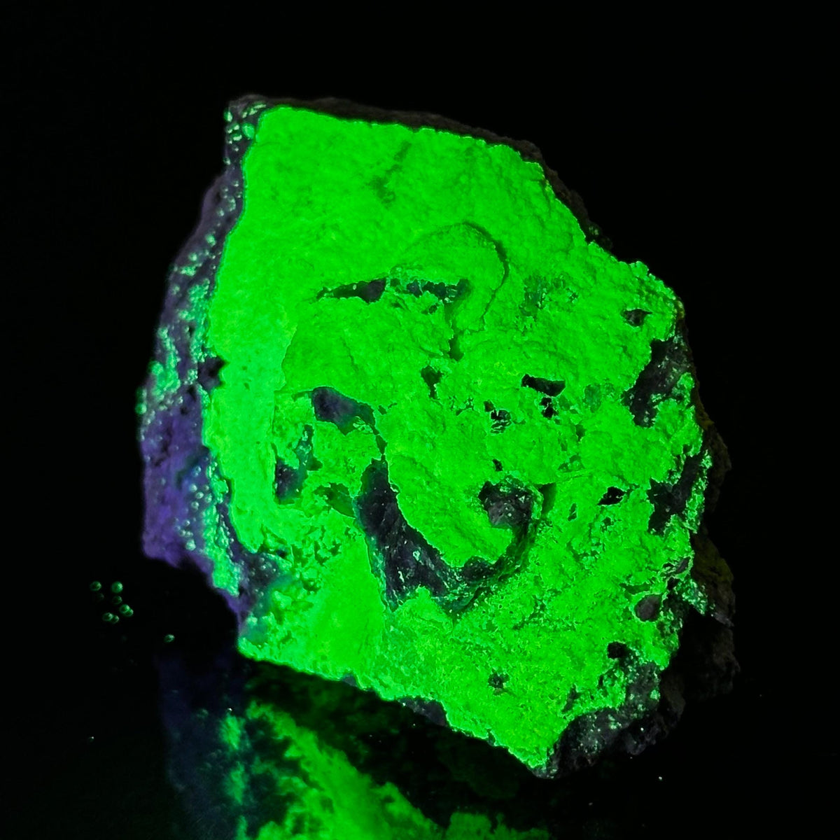 Autun | fluorescent UV reactive crystal, rare mineral specimen from Portugal
