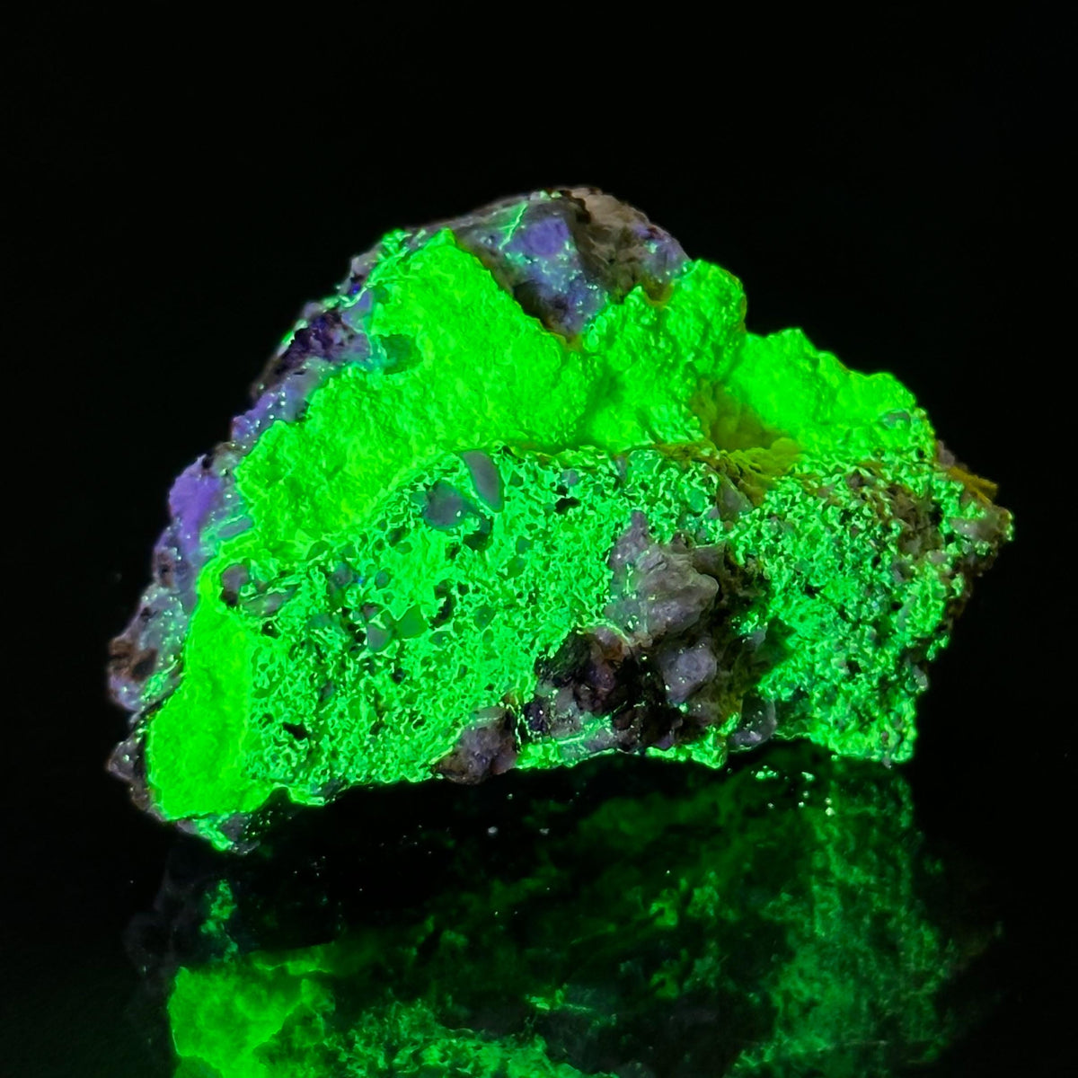 Autun | fluorescent UV reactive crystal, rare mineral specimen from Portugal