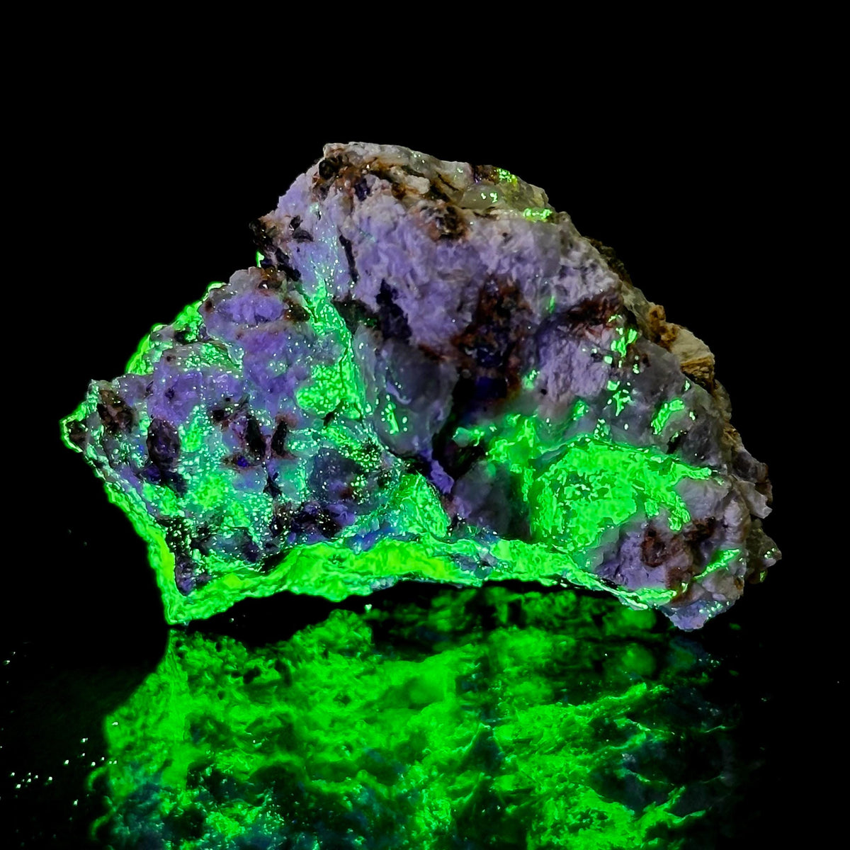 Autun | fluorescent UV reactive crystal, rare mineral specimen from Portugal