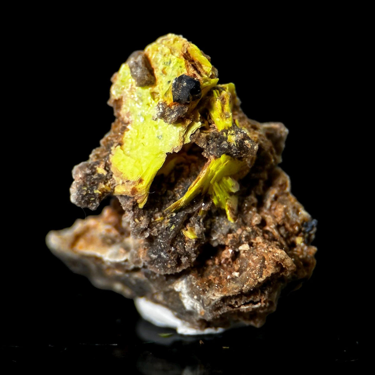 Uranocircite | fluorescent UV reactive crystal, rare mineral specimen from Germany