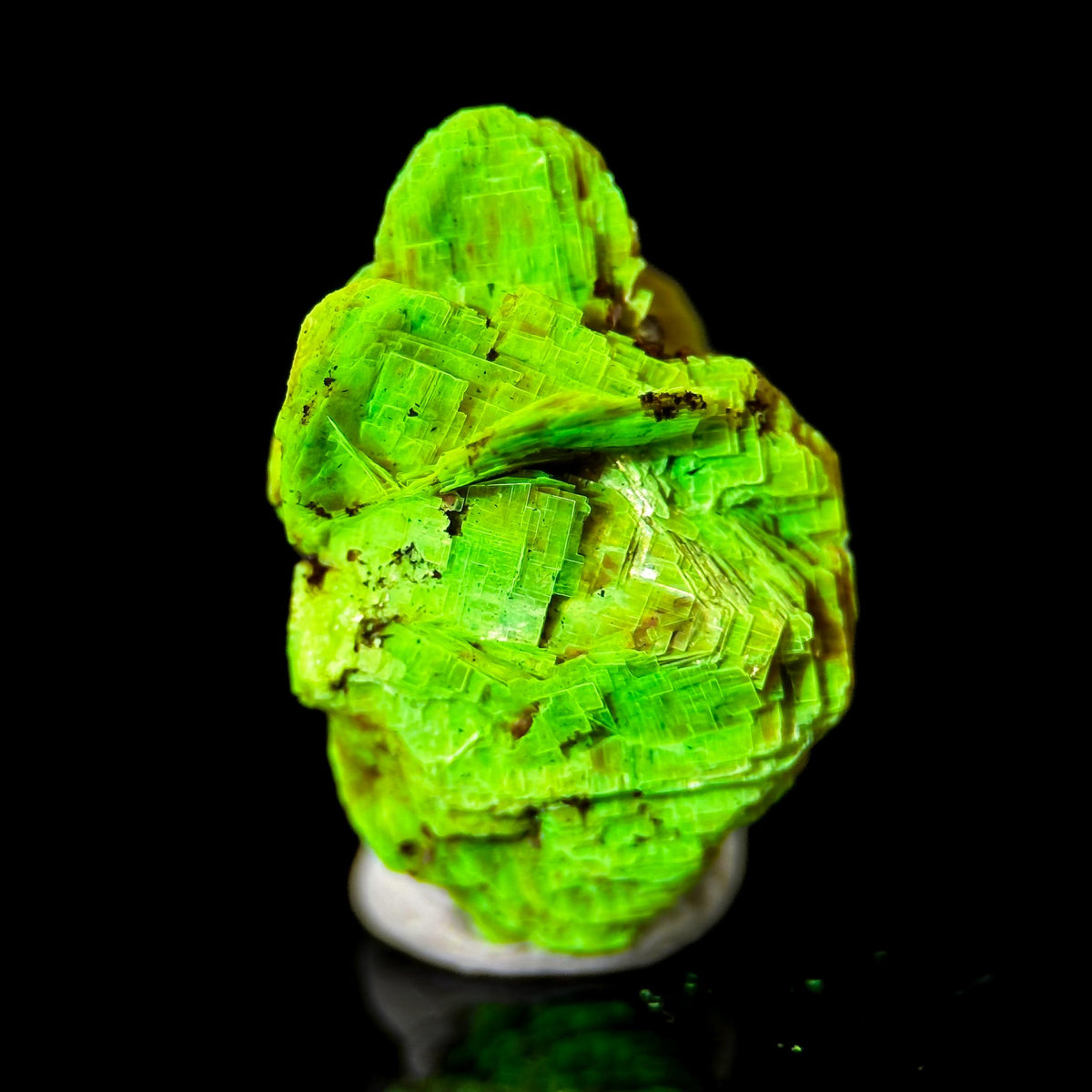 Uranocircite | fluorescent UV reactive crystal, rare mineral specimen from Germany