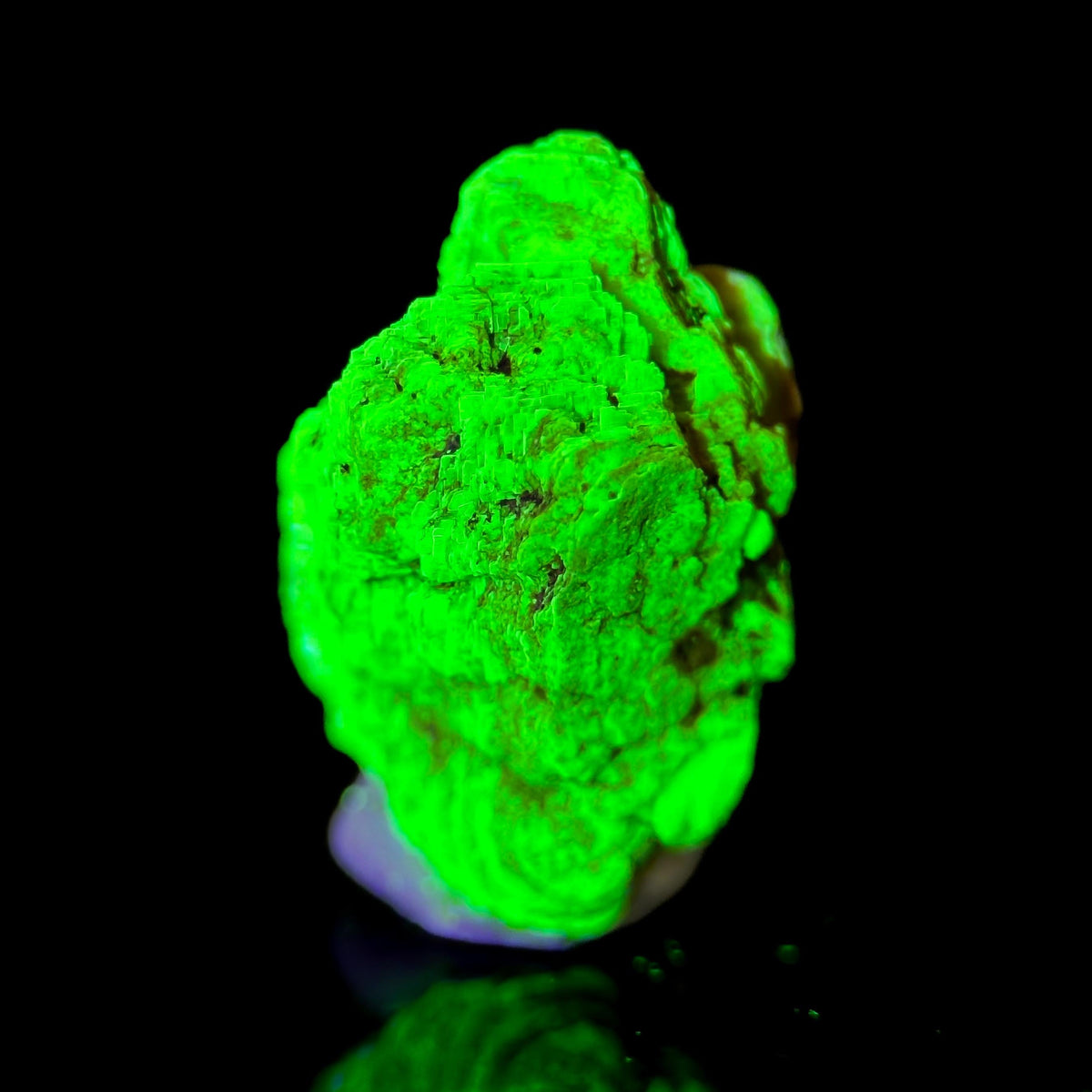 Uranocircite | fluorescent UV reactive crystal, rare mineral specimen from Germany