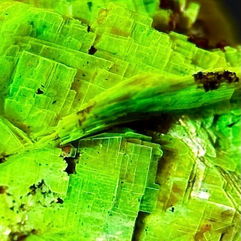 Uranocircite | fluorescent UV reactive crystal, rare mineral specimen from Germany