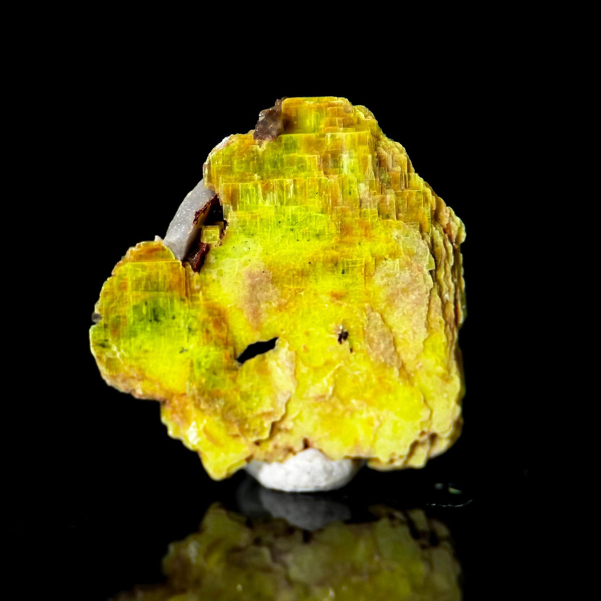 Uranocircite | fluorescent UV reactive crystal, rare mineral specimen from Germany