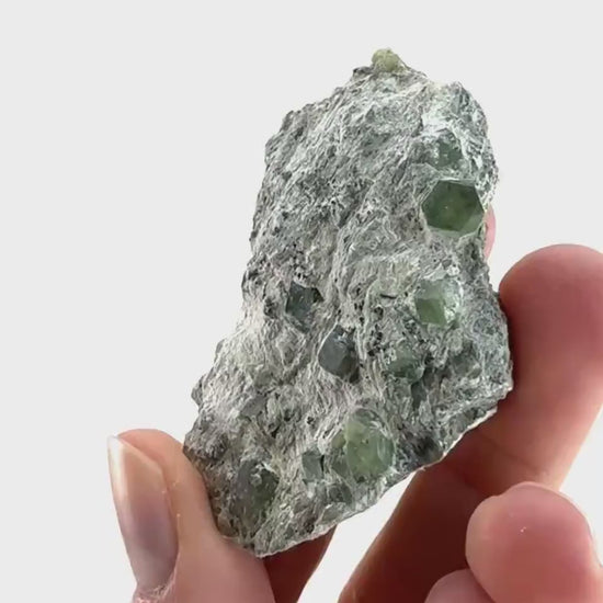 Demantoid Garnet on Matrix | raw green garnet crystal, mineral specimen (Pakistan)