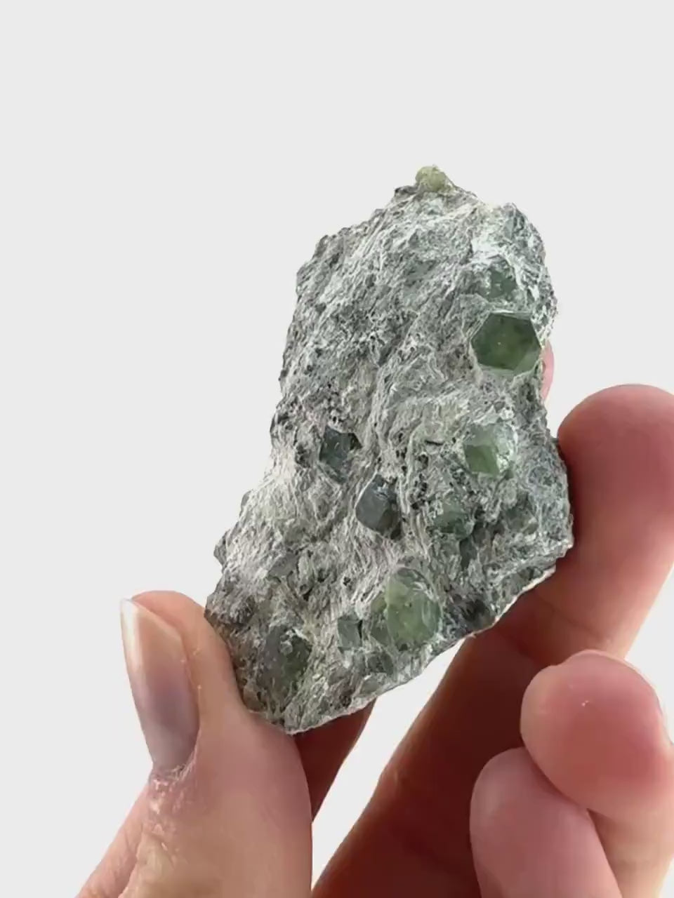 Demantoid Garnet on Matrix | raw green garnet crystal, mineral specimen (Pakistan)
