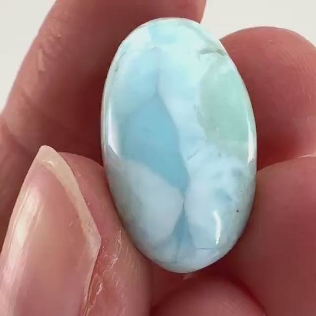 Larimar Cabochon, blue larimar cabochon, gemstone cabochon, larimar crystal, larimar cab, polished larimar