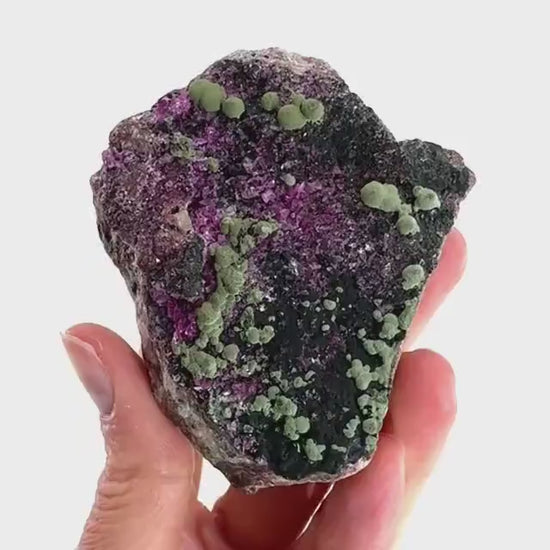 Cobaltoan Calcite w/ Kolwezite (DR Congo) | cobalto calcite crystal, mineral specimen
