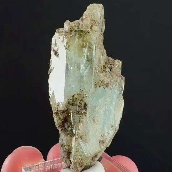 Beryl var. Aquamarine (Namibia) | natural aquamarine crystal, mineral specimen