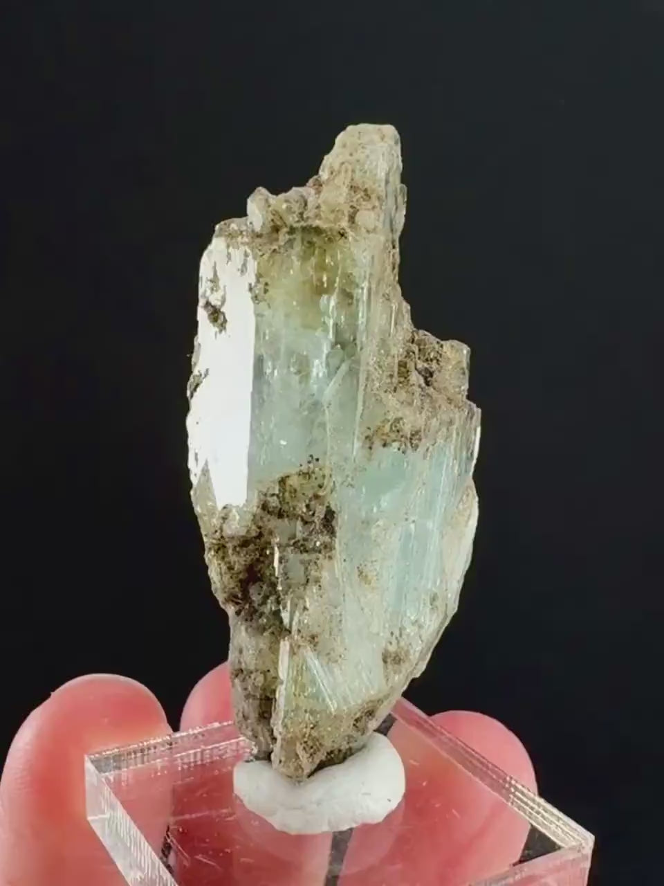 Beryl var. Aquamarine (Namibia) | natural aquamarine crystal, mineral specimen