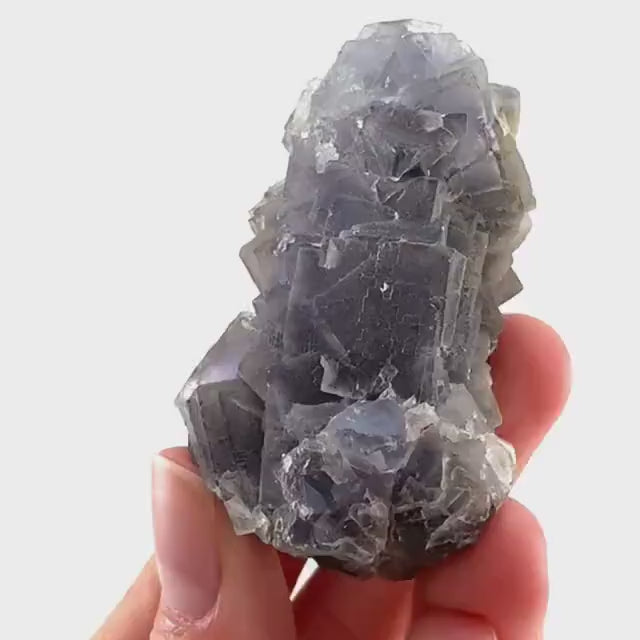 Blue Fluorite (Pakistan) | blue fluorite crystal cluster, mineral specimen