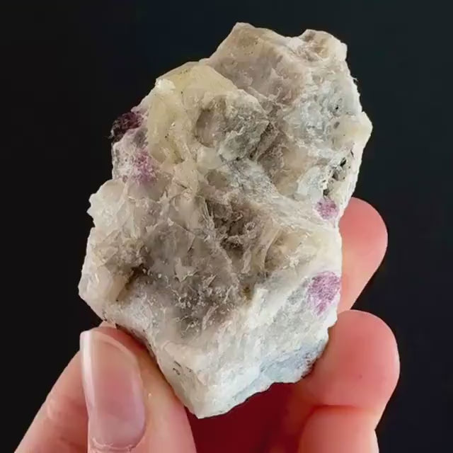 Rare! Londonite with Liddicoatite | natural crystal cluster, raw mineral specimen (Madagascar)