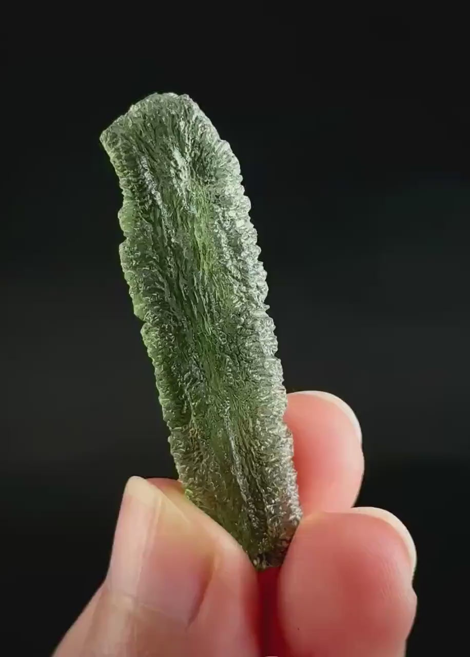 Genuine Raw Moldavite Specimen | Czech Tektite, 5.2g