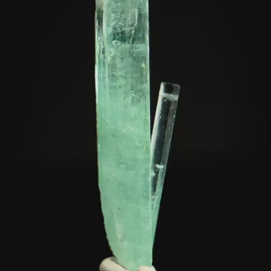 Beryl var. Emerald | natural seafoam green crystal, mineral specimen from Nigeria