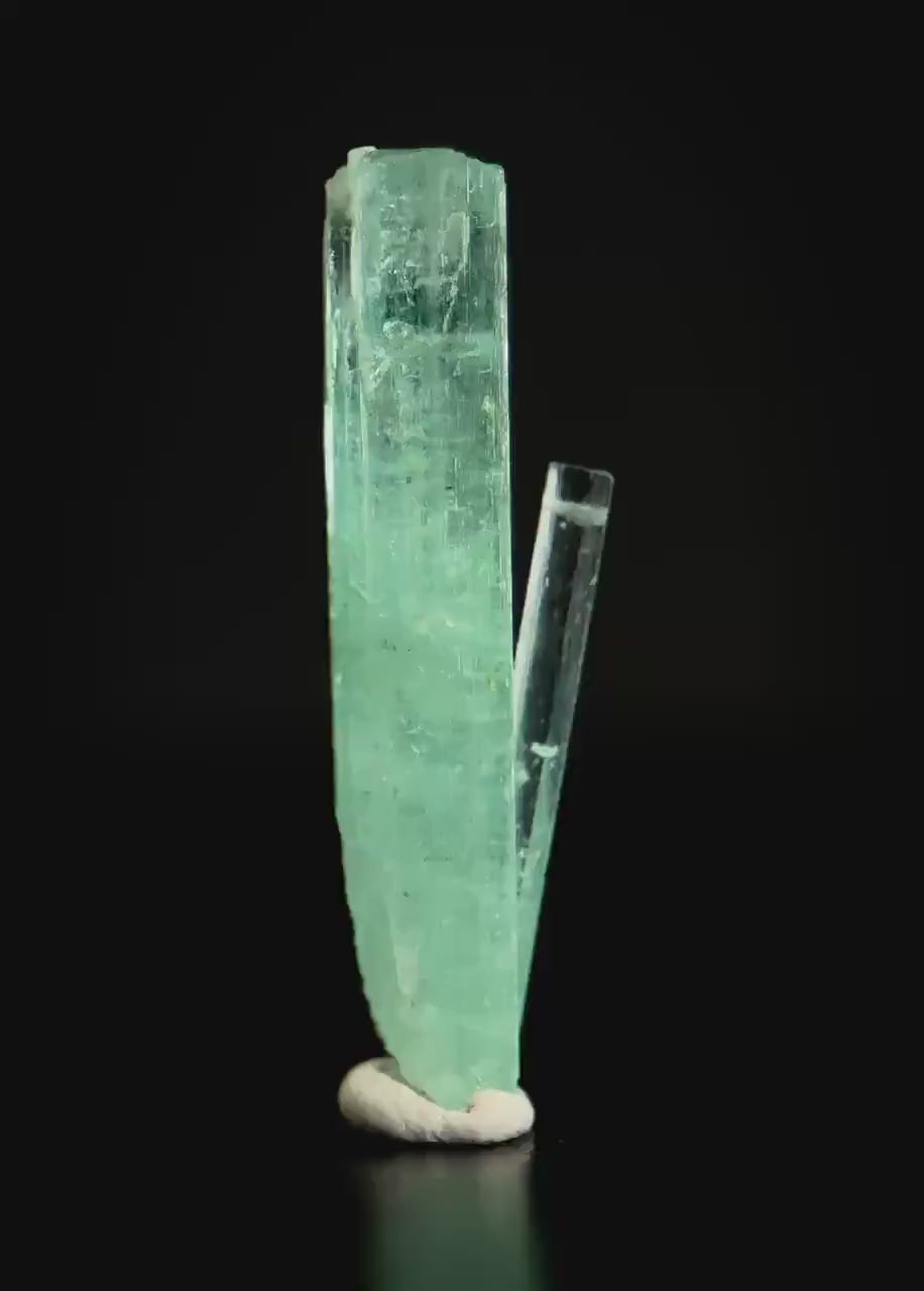 Beryl var. Emerald | natural seafoam green crystal, mineral specimen from Nigeria
