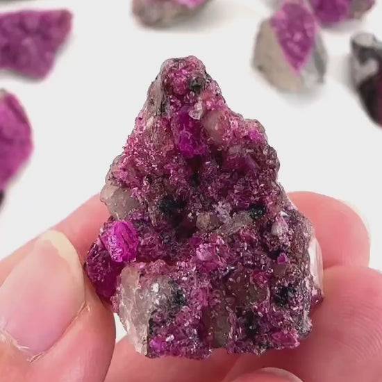 Cobalto Calcite Crystal Cluster | natural pink cobaltoan calcite, raw mineral specimen