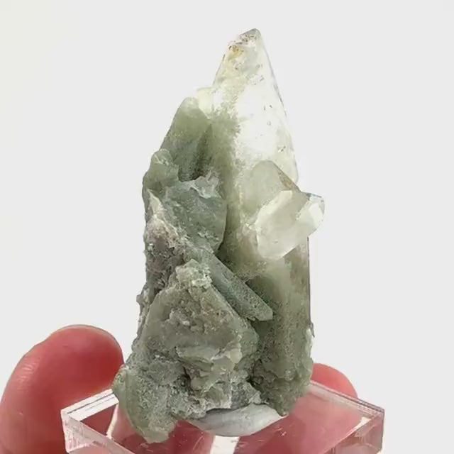 Chlorite Quartz (Pakistan) | green phantom quartz crystal, green chlorite quartz, mineral specimen