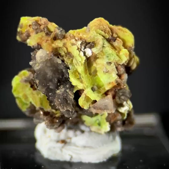 Uranocircite | fluorescent UV reactive crystal, rare mineral specimen from Germany