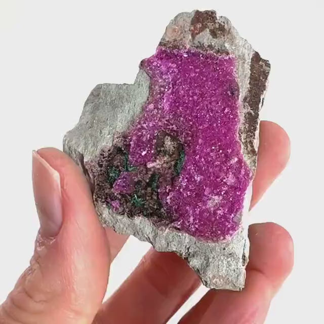 Sparkly Cobalto Calcite & Malachite Specimen (Congo), cobalto calcite, cobaltoan calcite, salrose
