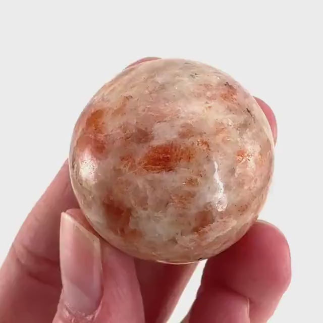 Sunstone Sphere (India) | polished sunstone crystal ball, crystal sphere