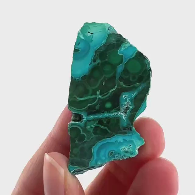 Malachite & Chrysocolla Slice | Polished Malacolla Crystal Slab