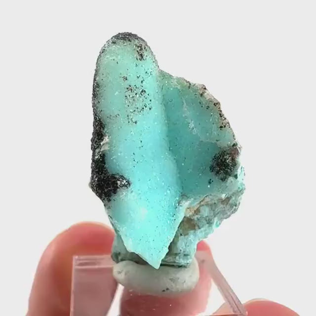 Chrysocolla Pseudomorph after Azurite (DR Congo) | blue chrysocolla crystal, mineral specimen