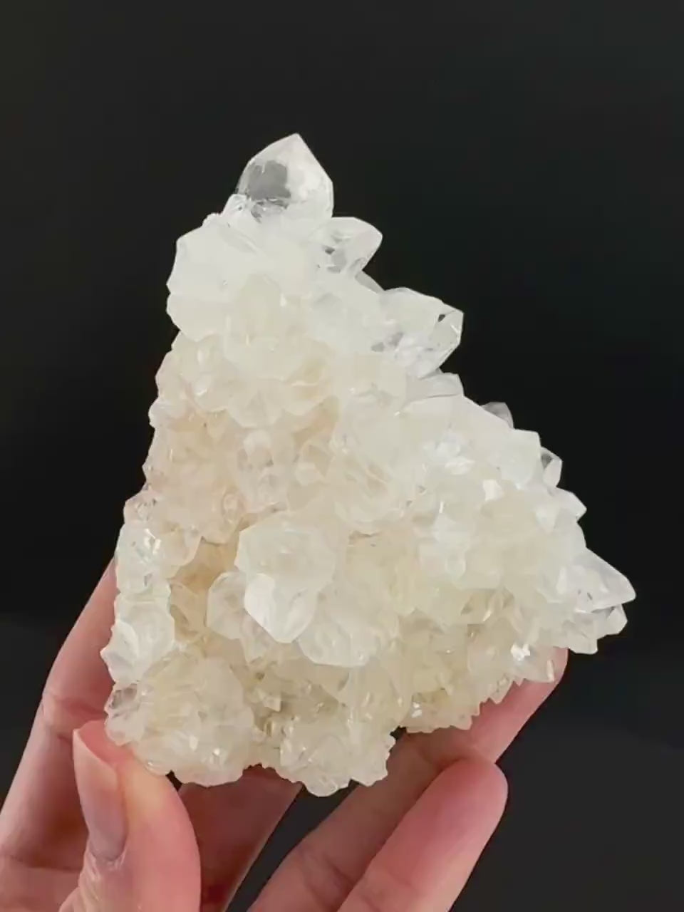 Ice Calcite | clear crystal cluster, raw natural mineral specimen