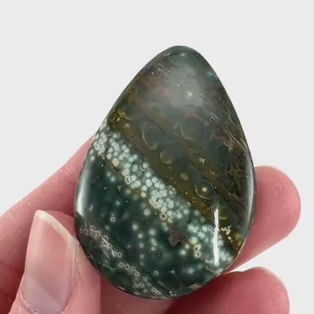 Orbicular Ocean Jasper Cabochon | Natural Gemstone
