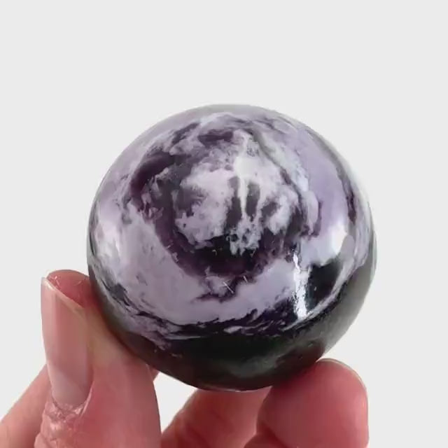 Kammererite Sphere (India) | polished kammererite crystal ball, crystal sphere