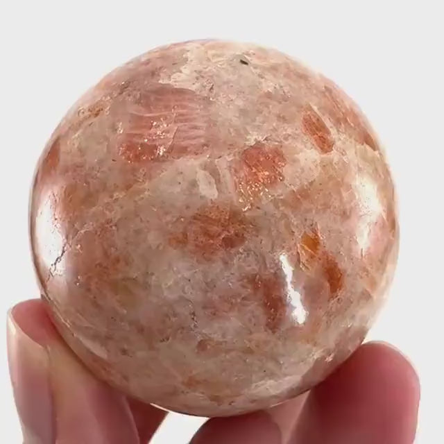 Sunstone Sphere | polished sunstone, sunstone crystal ball, crystal sphere, orange moonstone sphere
