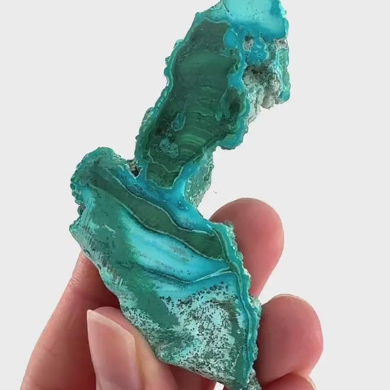 Malachite & Chrysocolla Slice (Congo), natural malachite, malachite slice, malachite slab, malacolla slice, polished malachite