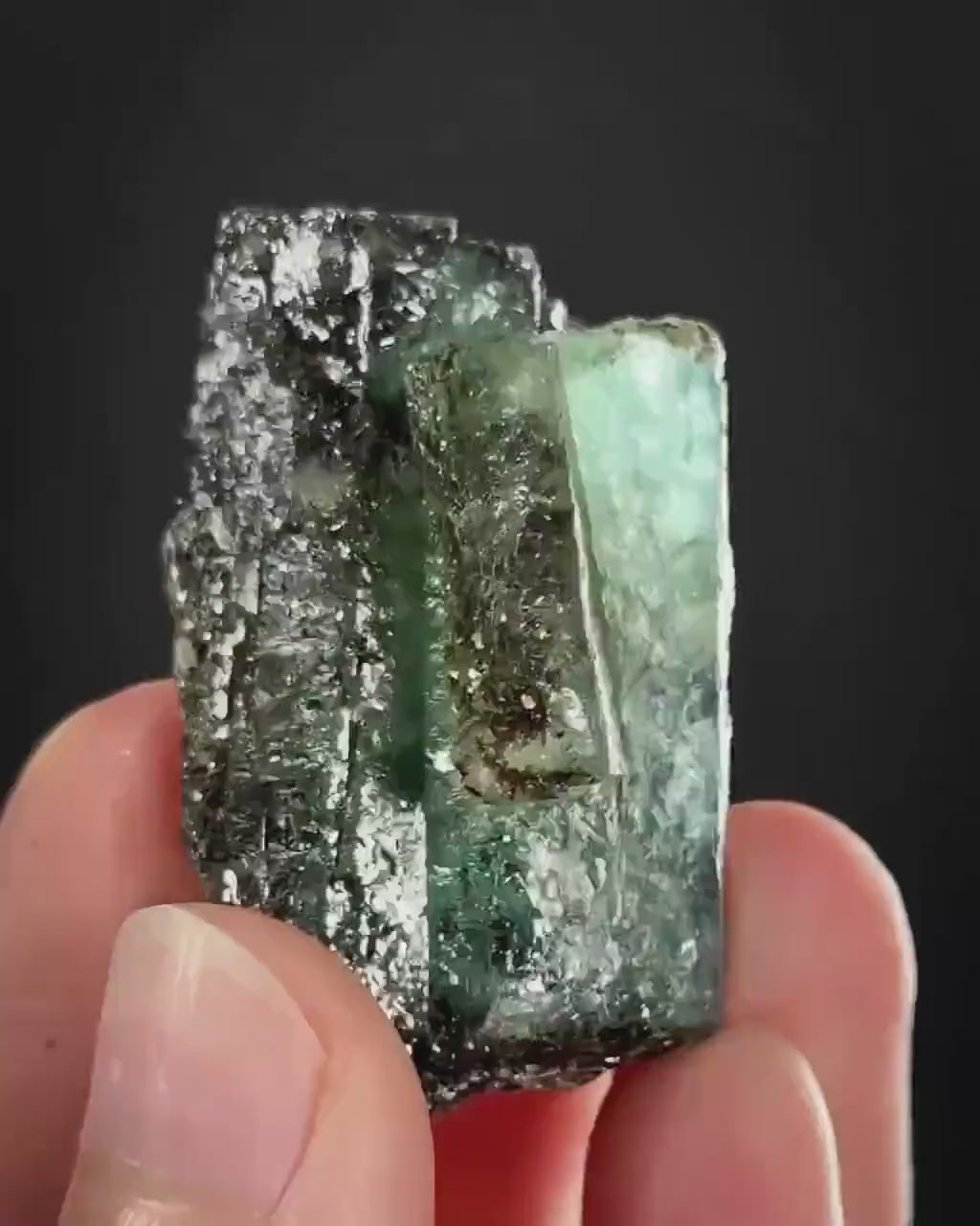 Beryl var. Emerald w/ Mica (Pakistan) | natural emerald crystal, mineral specimen