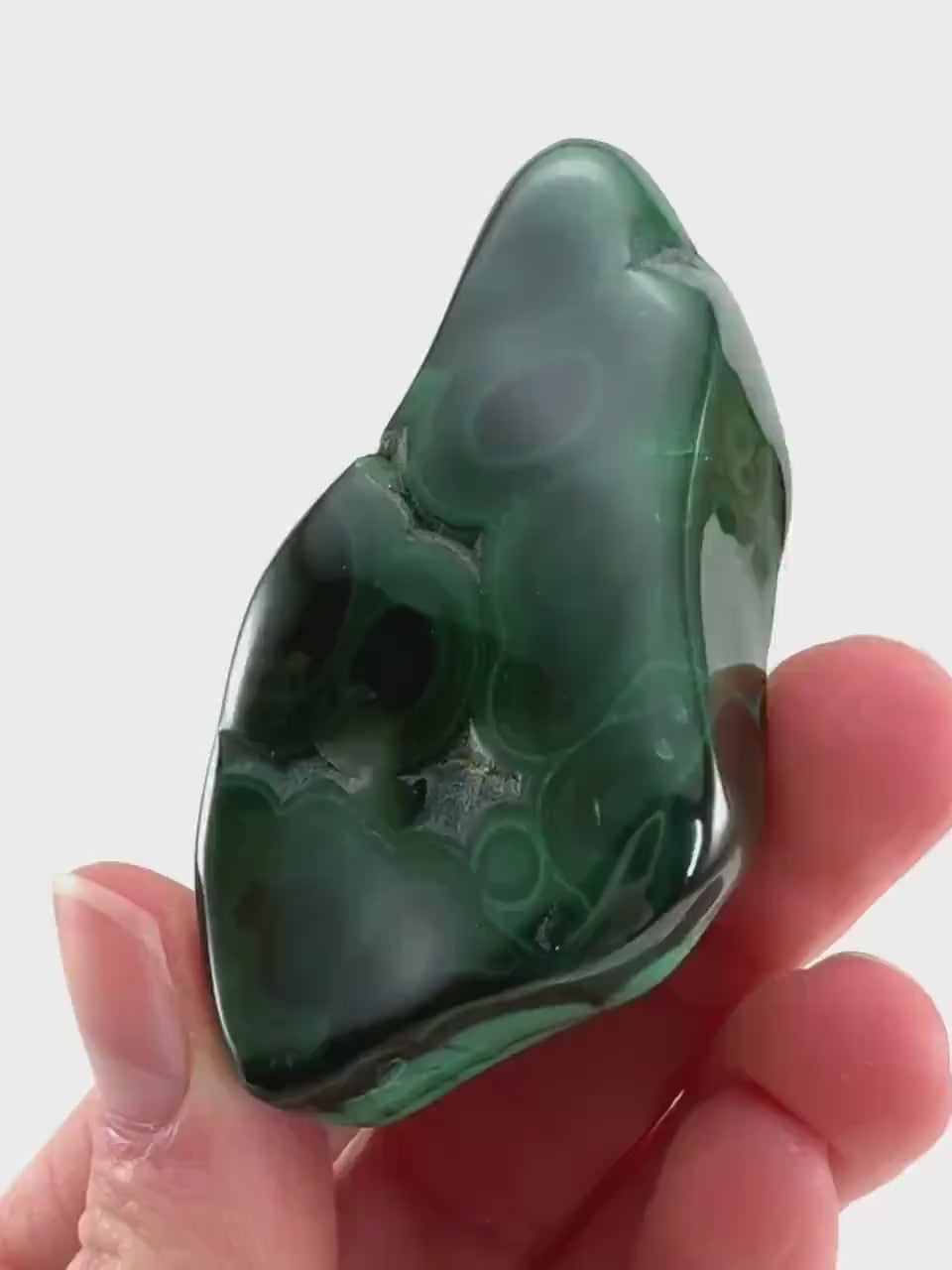 Polished Malachite (DR Congo) | natural malachite, malachite freeform, malachite, mineral specimen