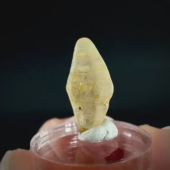 Ceylon Sapphire | natural yellow crystal, uncut raw sapphire, mineral specimen from Sri Lanka