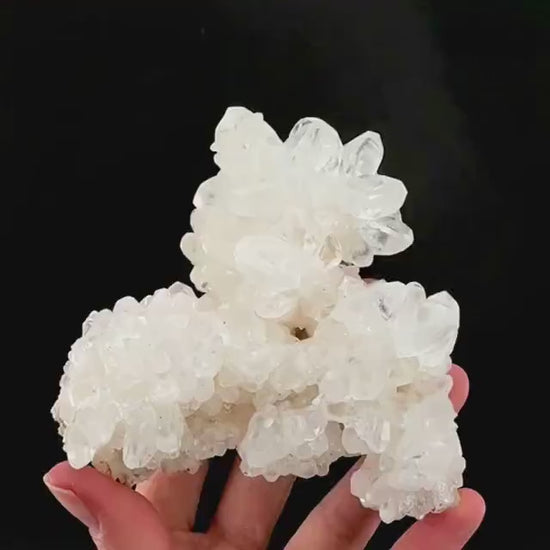 Ice Calcite | clear crystal cluster, raw natural mineral specimen