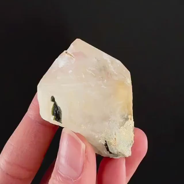 Yellow Bone Quartz & Epidote (Pakistan) | bone quartz, epidote quartz, green epidote, mango quartz