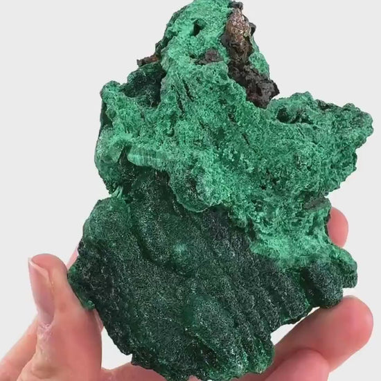 Fibrous Malachite (DR Congo) | raw green malachite crystal, mineral specimen