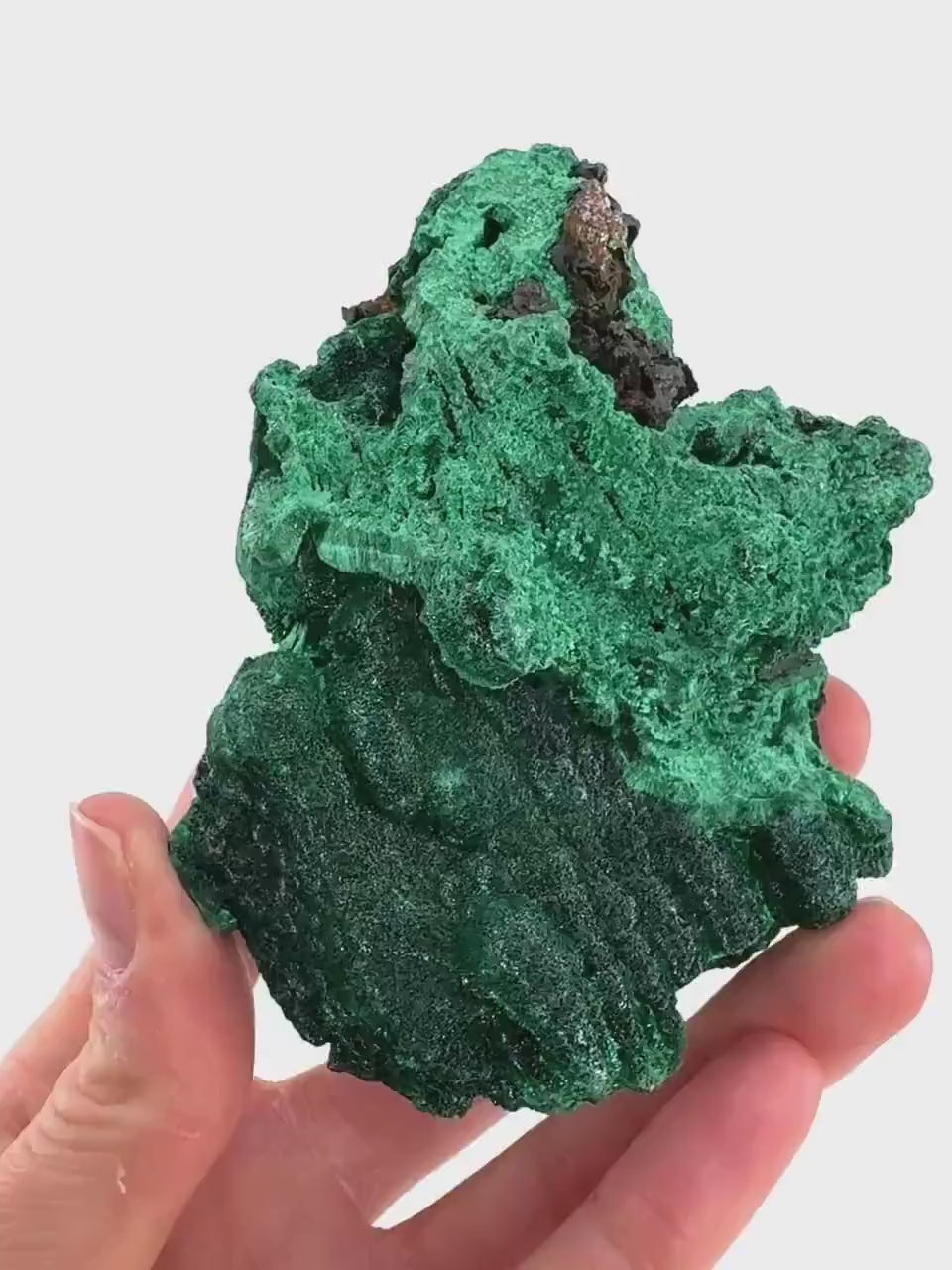 Fibrous Malachite (DR Congo) | raw green malachite crystal, mineral specimen