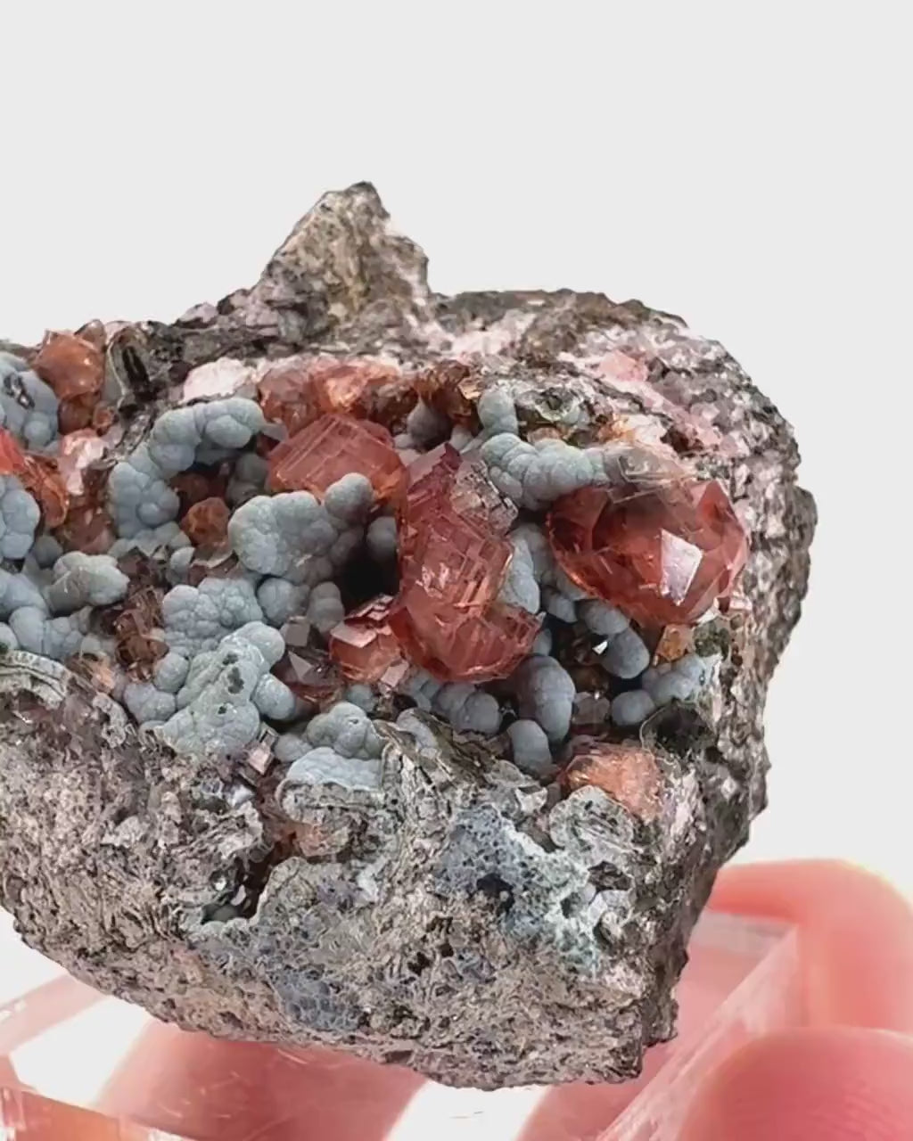 Rhodochrosite on Matrix (Peru) | rhodochrosite crystal, rare crystals, mineral specimen, rare minerals, natural rhodochrosite