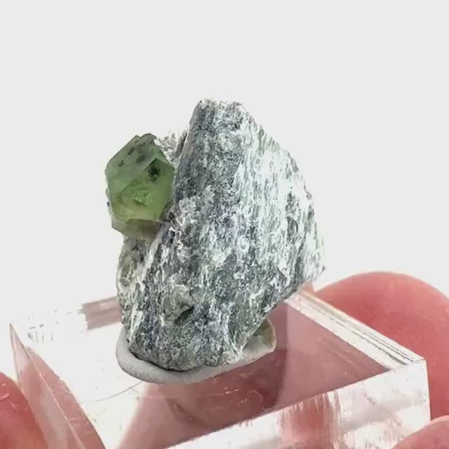Demantoid Garnet on Matrix (Pakistan) | green garnet crystal, mineral specimen
