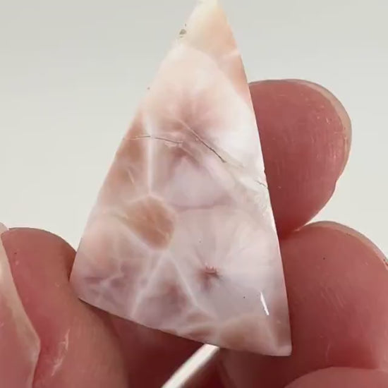 Pink Natrolite Cabochon, pink larimar cabochon, gemstone cabochon, natrolite cab, polished natrolite