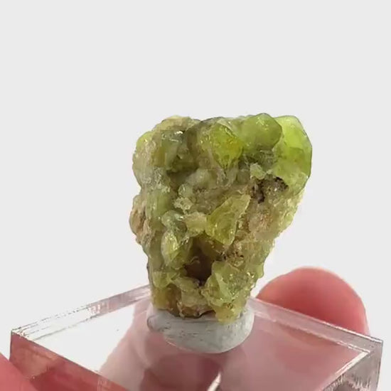 Andradite-Grossular Garnet | natural green crystal, raw mineral specimen from Mali