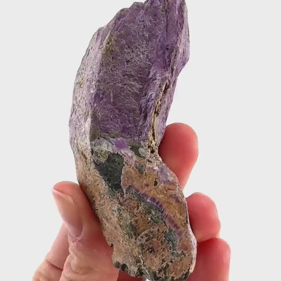Stichtite | purple stichtite with serpentine, mineral specimen from South Africa