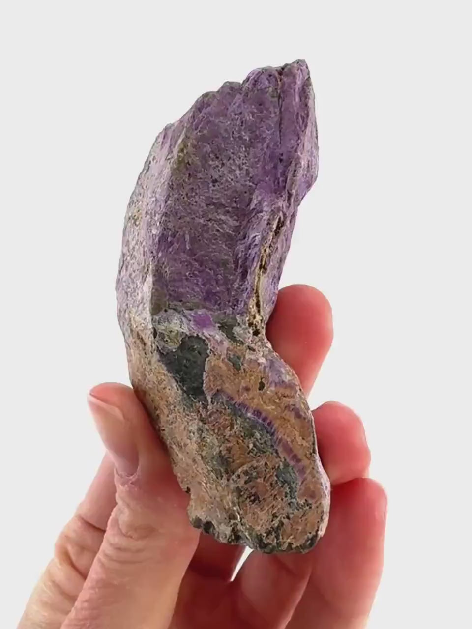 Stichtite | purple stichtite with serpentine, mineral specimen from South Africa