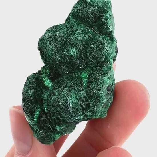 Fibrous Malachite (DR Congo) | raw green malachite crystal, mineral specimen