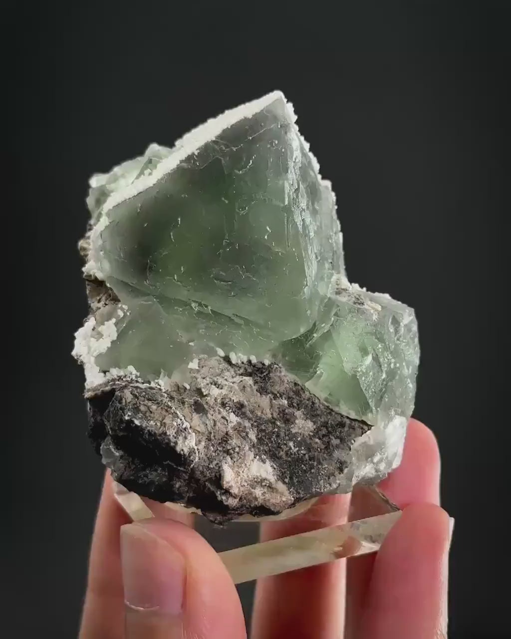Fluorite | natural green crystal cluster, mineral specimen from China
