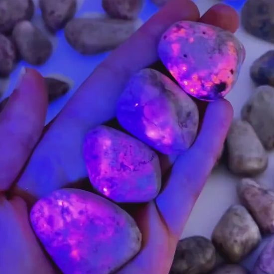 UV-reactive Hackmanite Tumbled Stone | Hackmanite, polished hackmanite, uv reactive crystal, hackmanite crystal